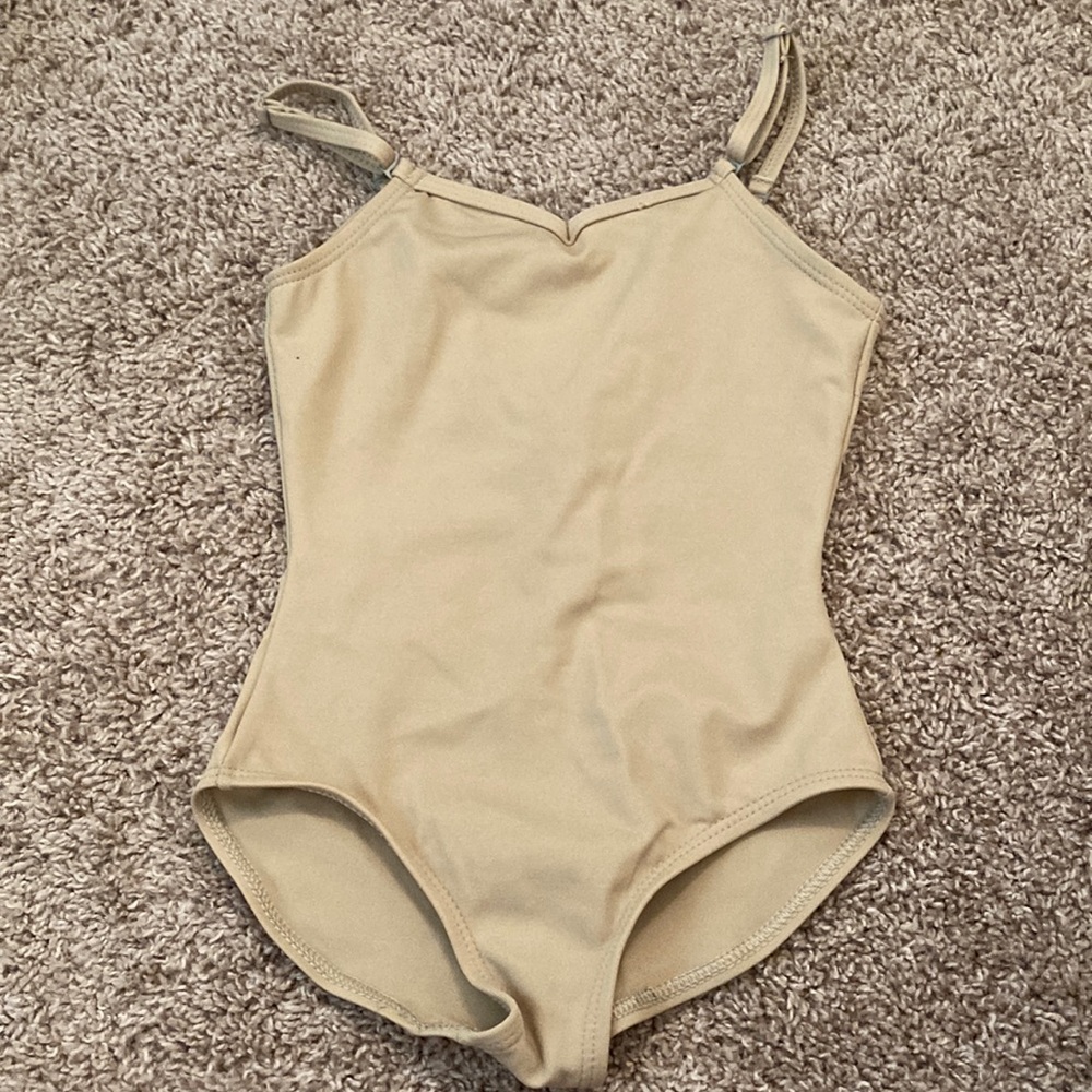 Capezio kids nude ballet leotard.